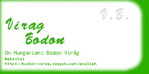 virag bodon business card